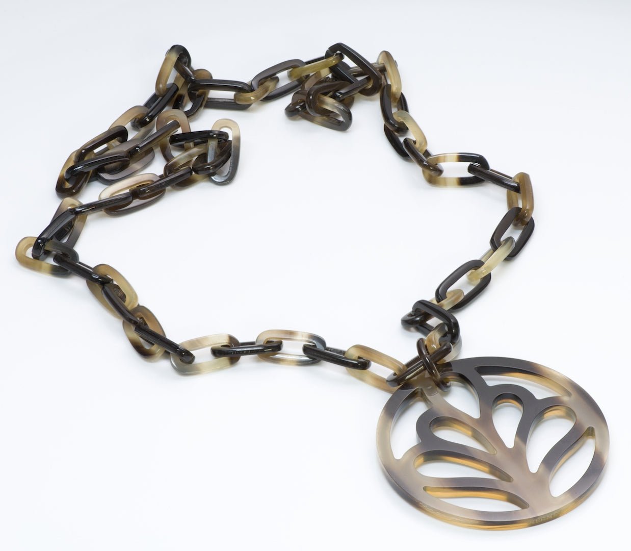 Hermès Buffalo Horn Chain Pendant
