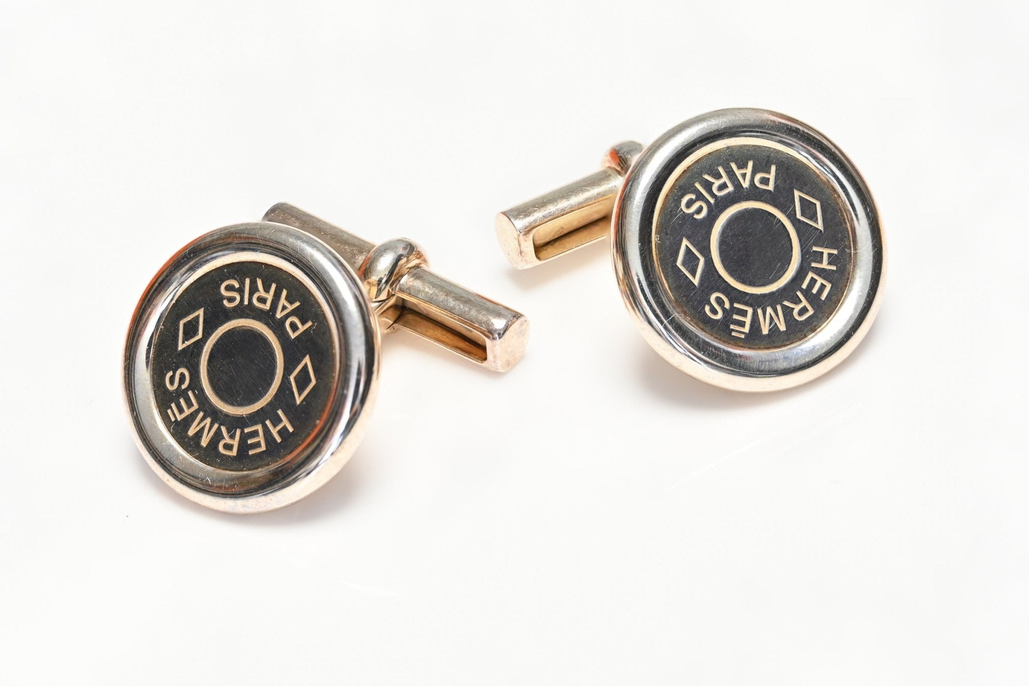 Hermes Clou de Selle Silver Cufflinks