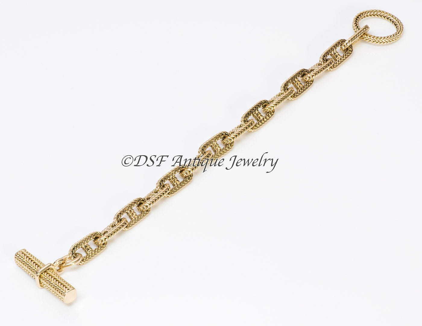 Hermès George L'Enfant Chain d'Ancre 18K Gold Bracelet