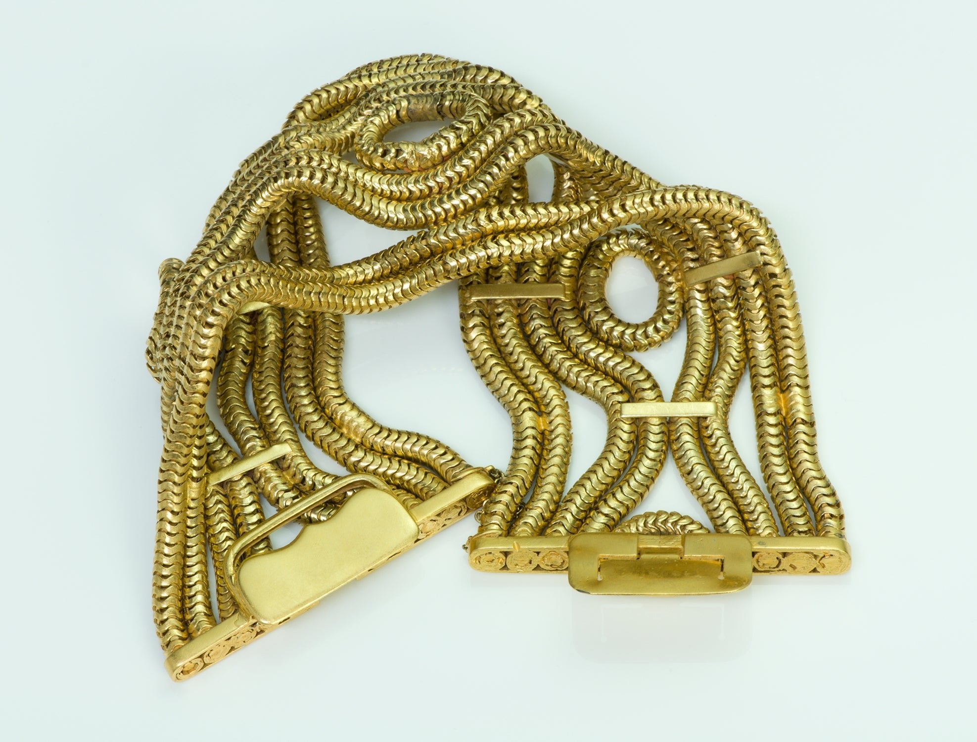 Hermès Gilt Metal Chain Bracelet
