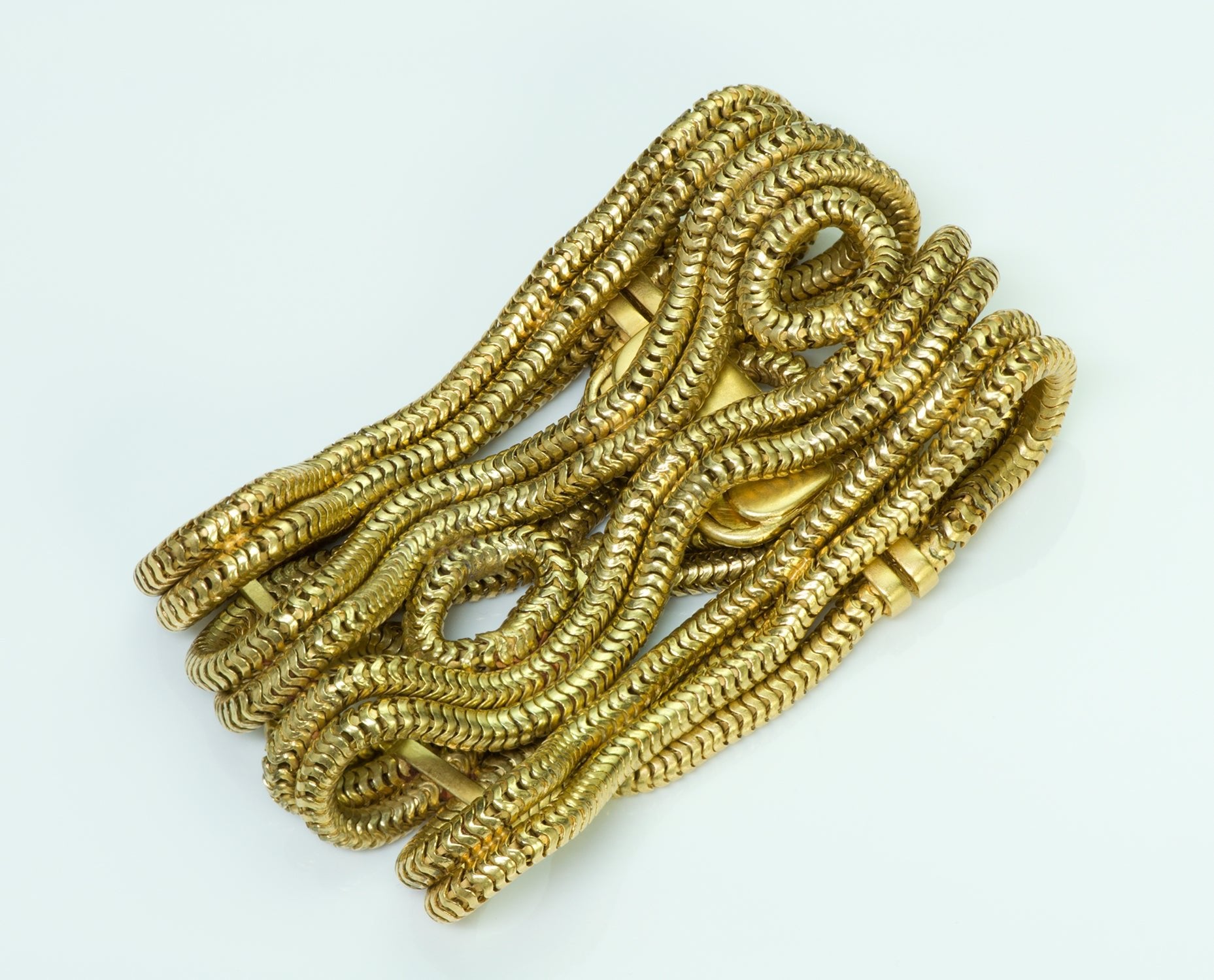 Hermès Gilt Metal Chain Bracelet