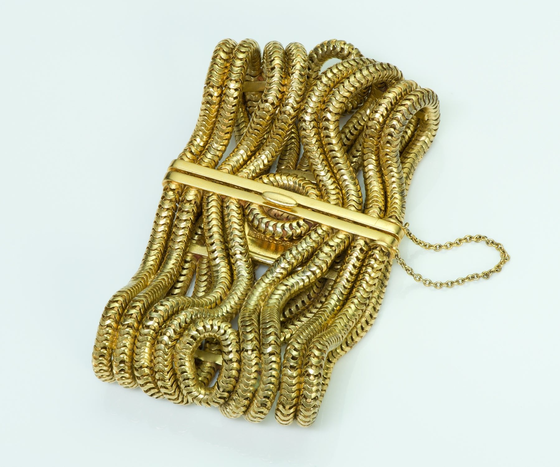 Hermès Gilt Metal Chain Bracelet