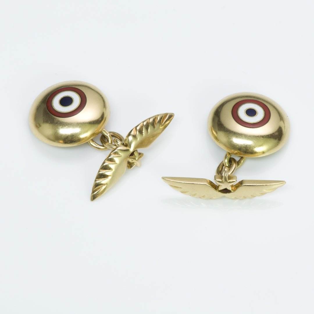 Hermès Gold Enamel Cufflinks