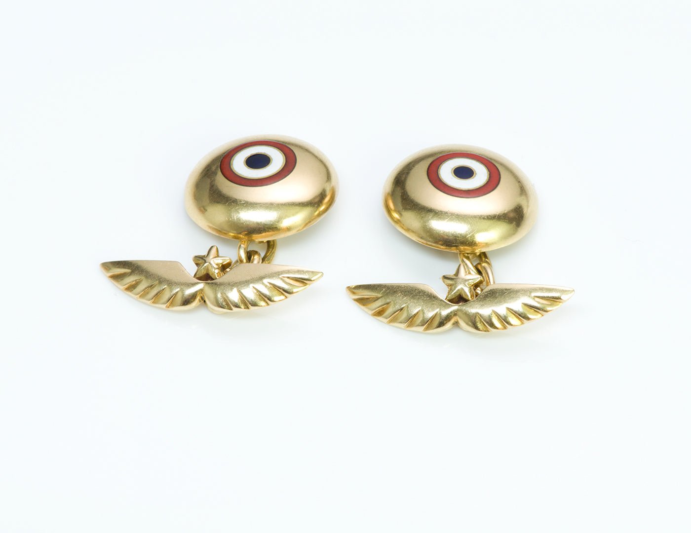 Hermès Gold Enamel Cufflinks