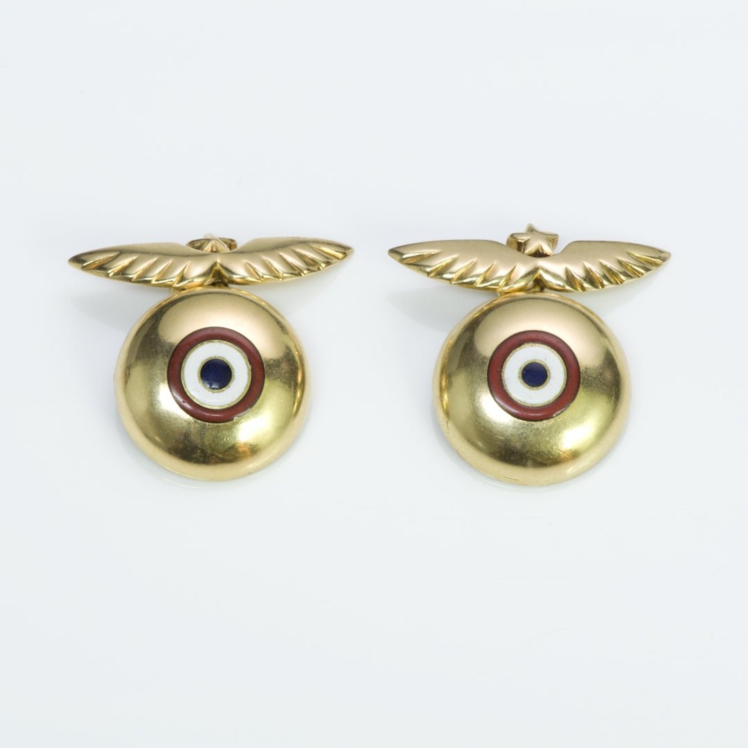 Hermès Gold Enamel Cufflinks
