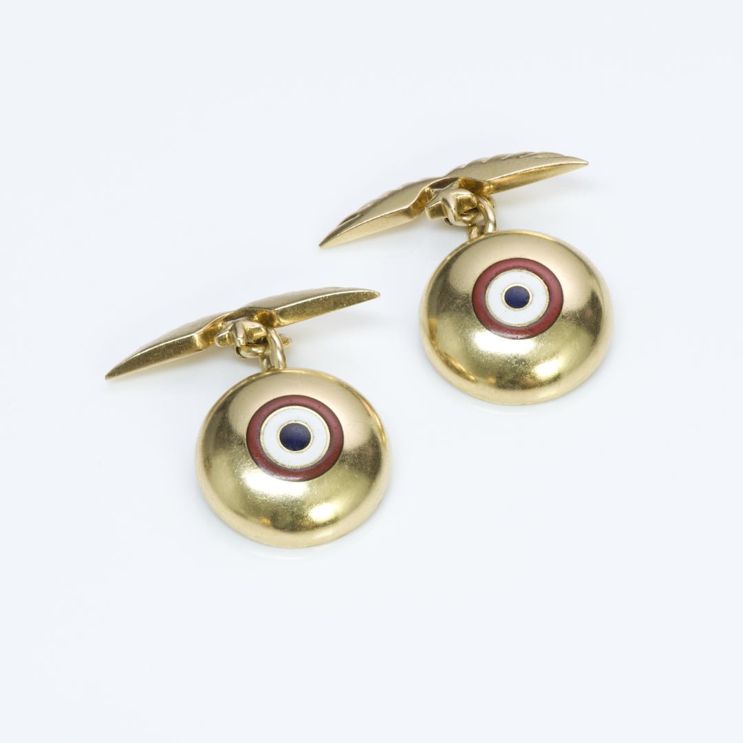 Hermès Gold Enamel Cufflinks