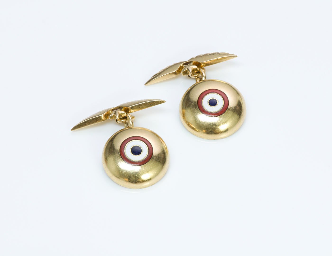 Hermès Gold Enamel Cufflinks