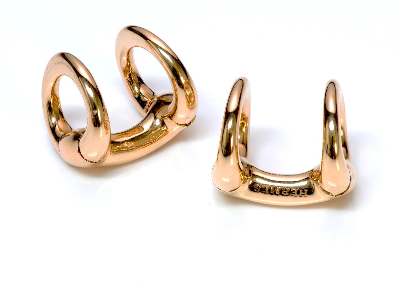 Hermès Gold Horse Bit Cufflinks