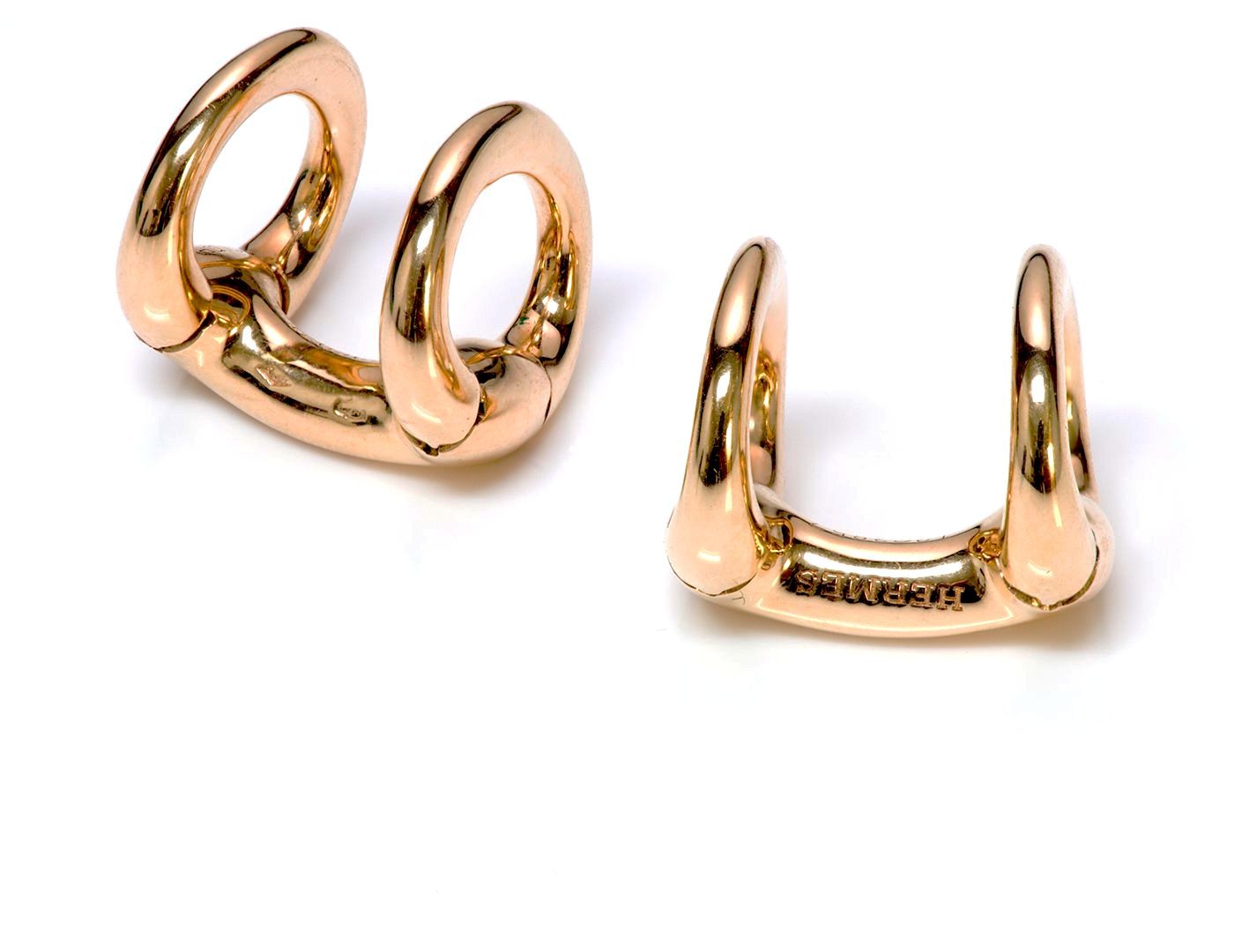 Hermès Gold Horse Bit Cufflinks