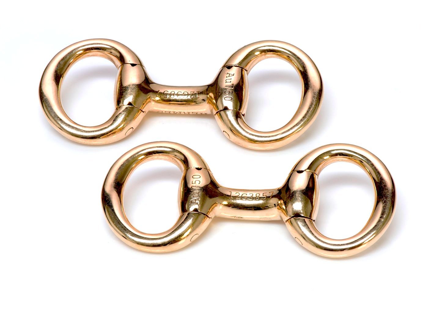 Hermès Gold Horse Bit Cufflinks