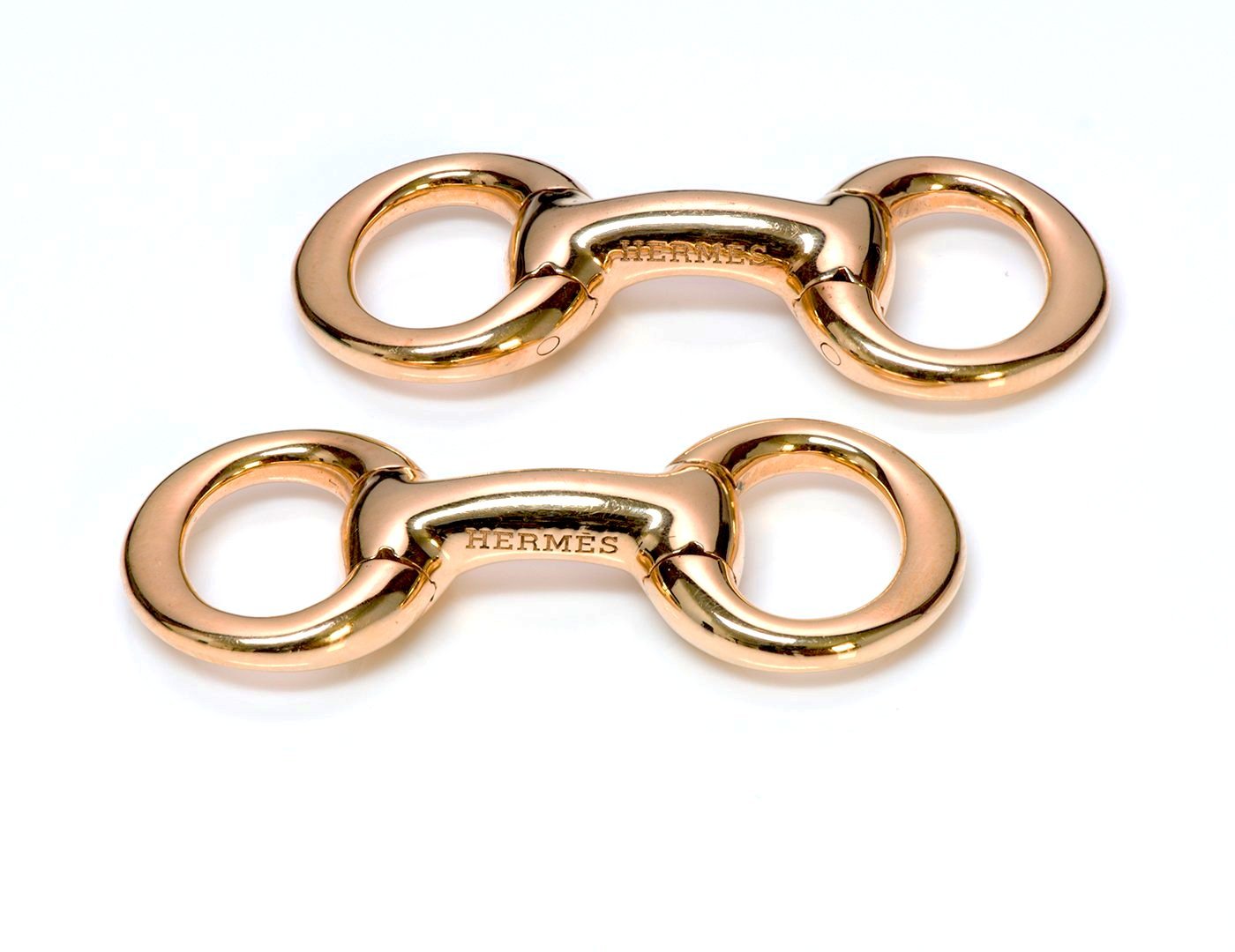 Hermès Gold Horse Bit Cufflinks