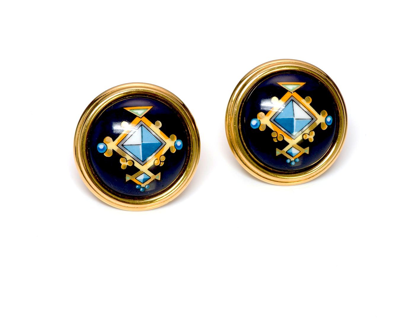 Hermès Medor Enamel Earrings