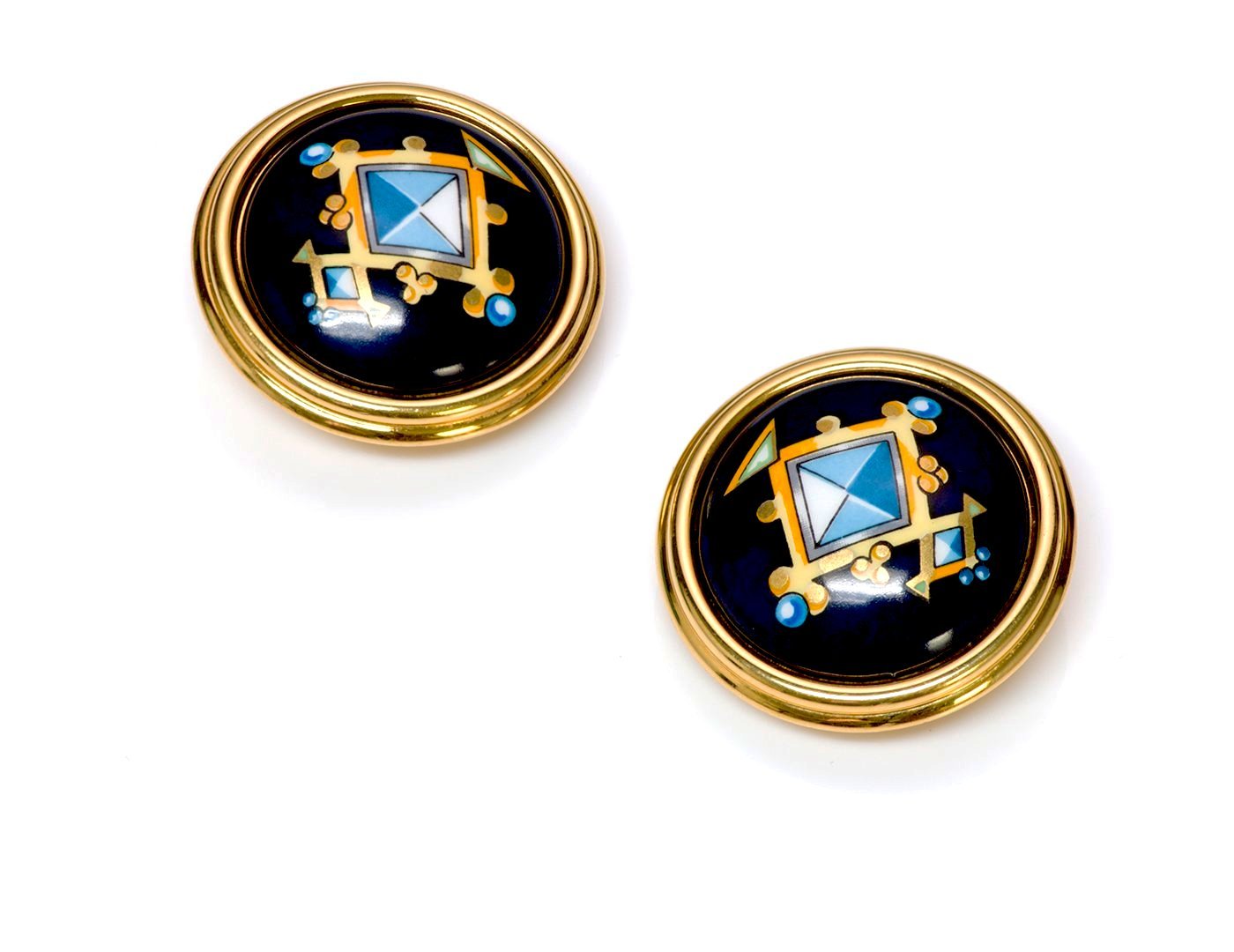 Hermès Medor Enamel Earrings