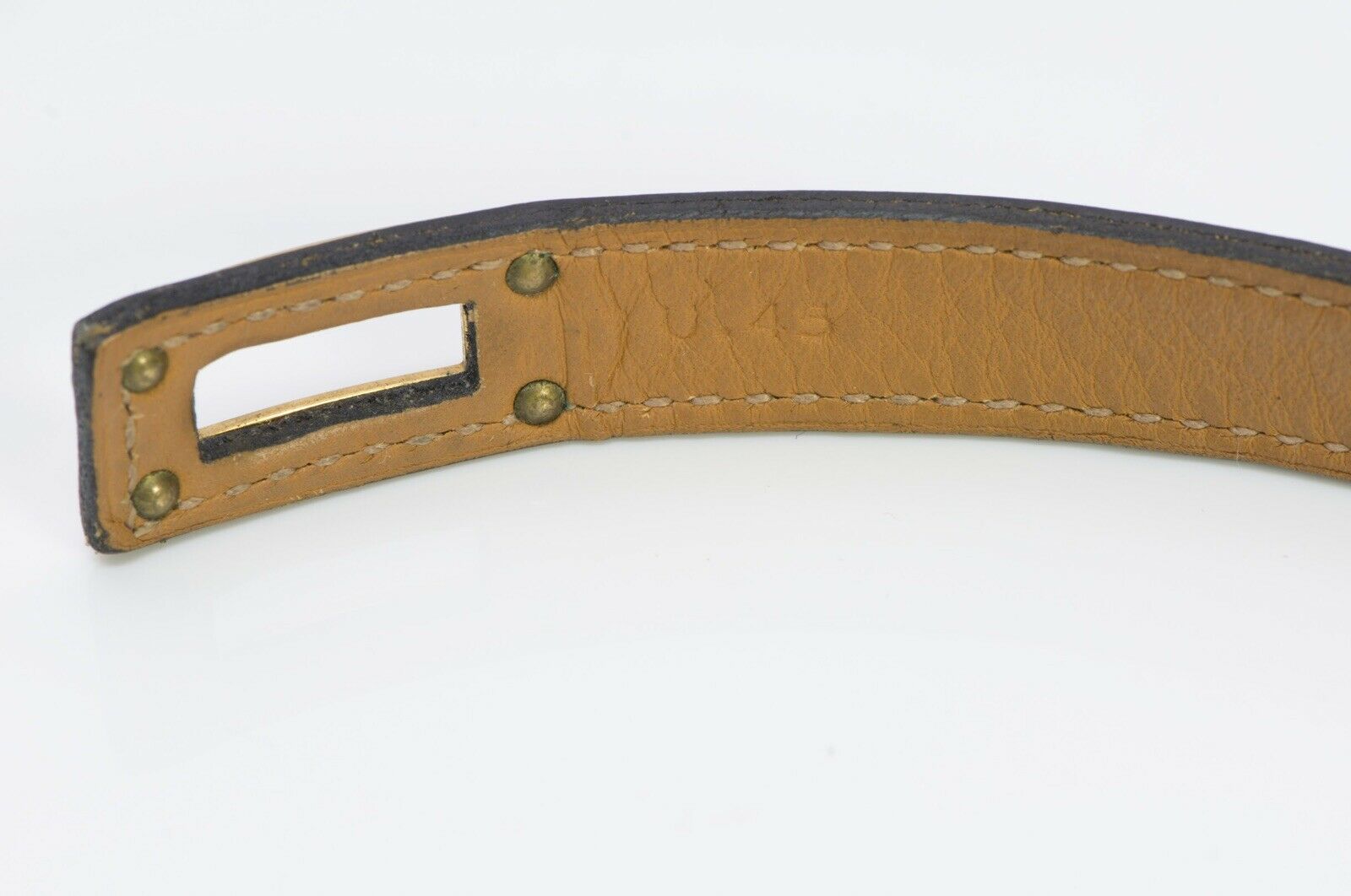 HERMES Paris 2008 Kelly Double Tour Brown Leather Wrap Bracelet