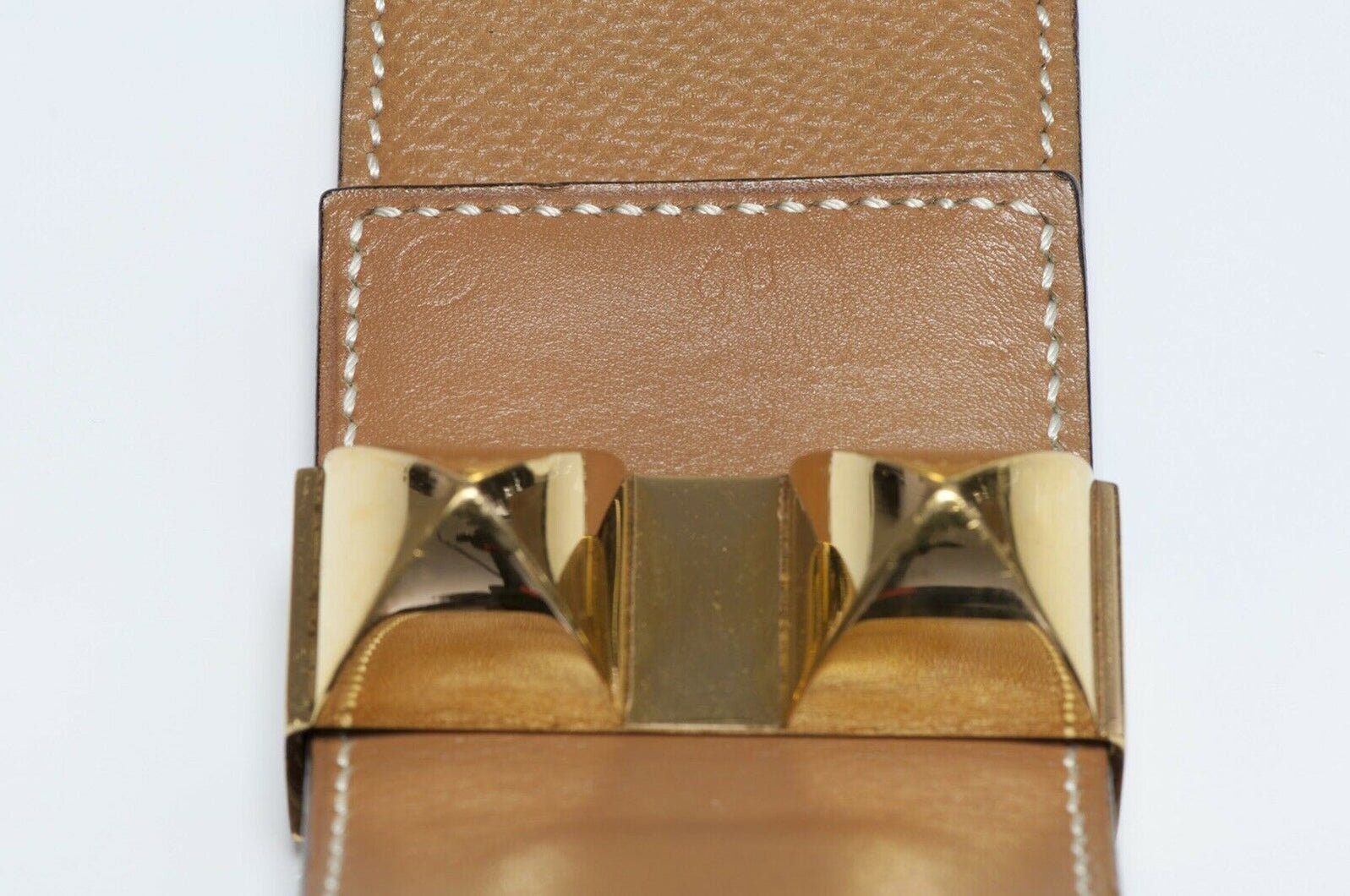 HERMES Paris Brown Leather Collier De Chien Belt