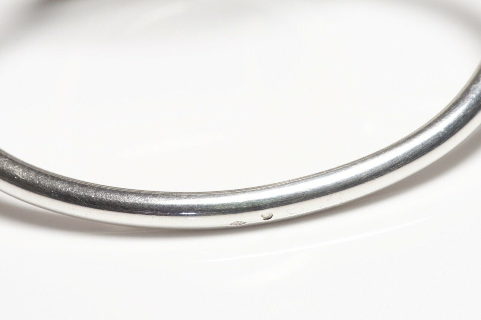 HERMES Paris Sterling Silver Women’s Toggle Bangle Bracelet