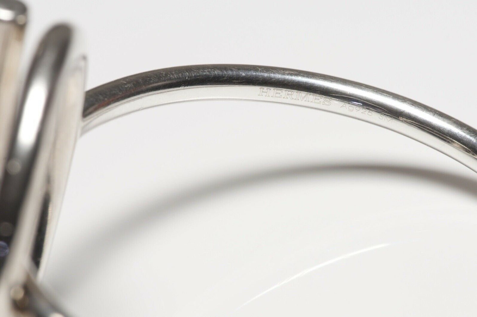 HERMES Paris Sterling Silver Women’s Toggle Bangle Bracelet