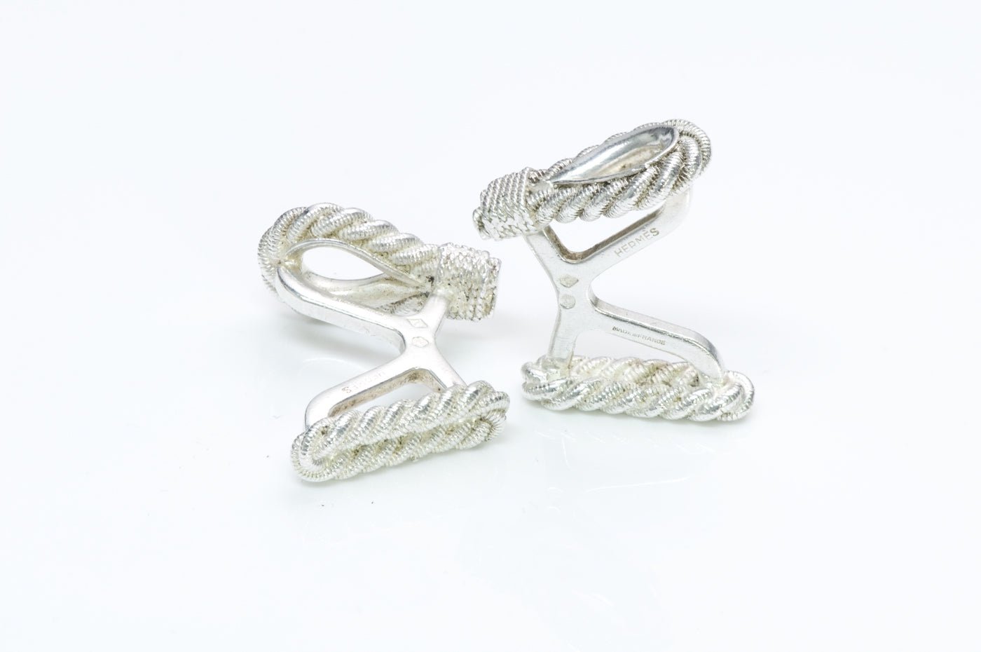 Hermès Silver Rope Cufflinks