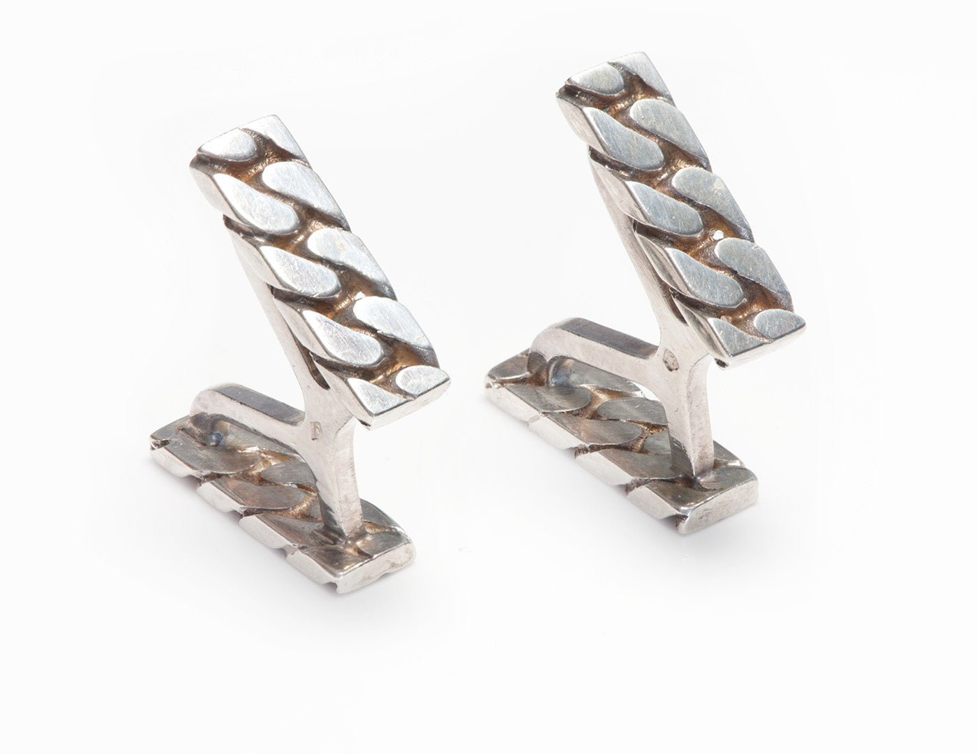 Hermes Sterling Silver Chainlink Cufflinks