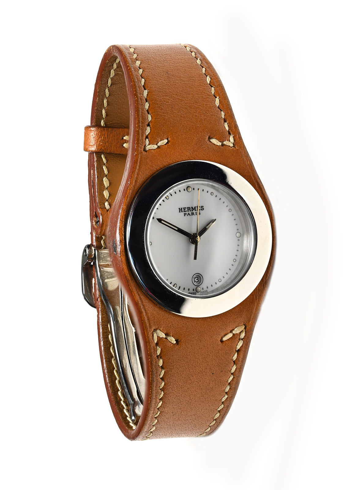 Hermes Paris Gold Leather Arne Women's Watch