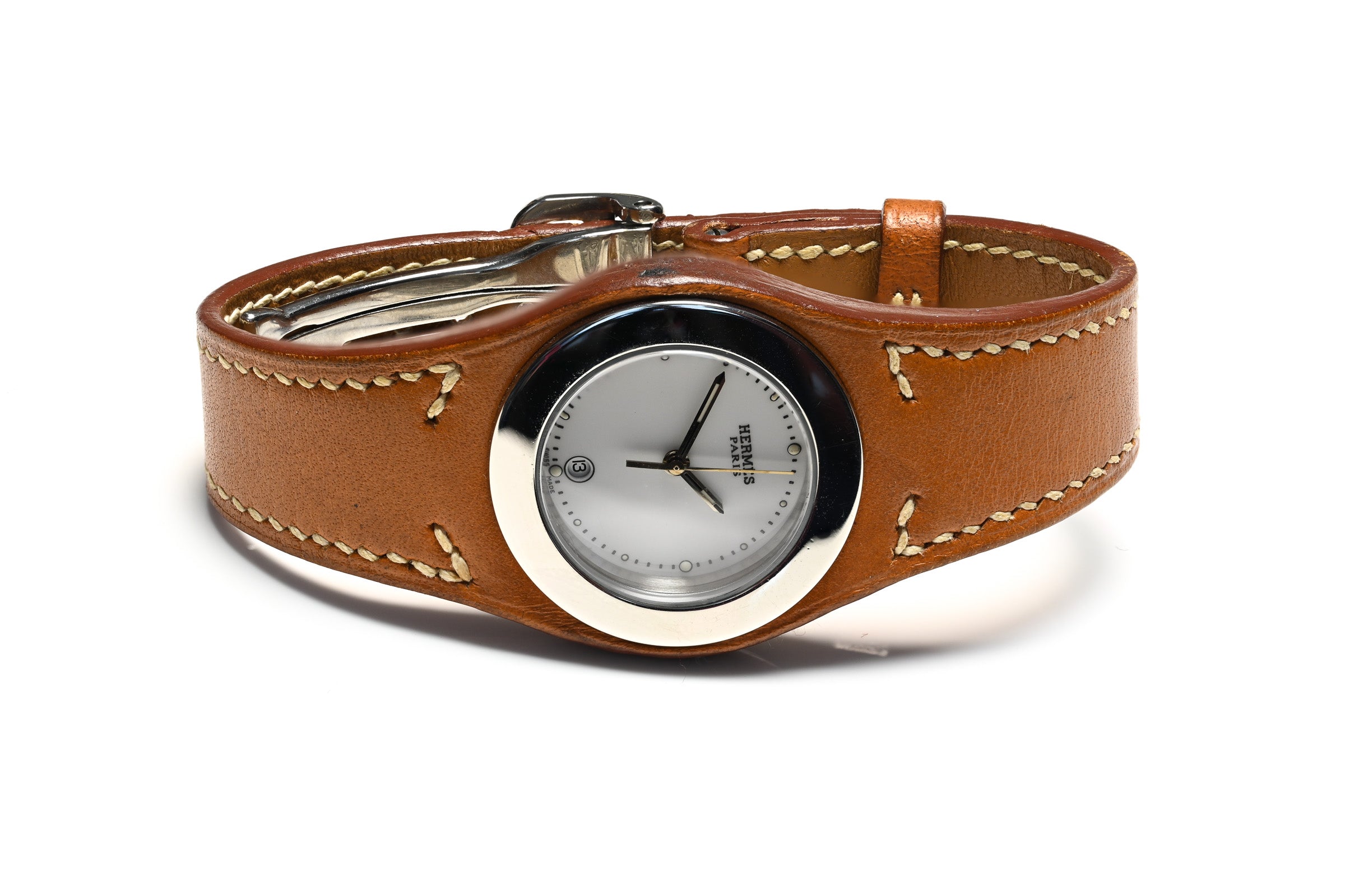 Hermes Paris Gold Leather Arne Women's Watch 1