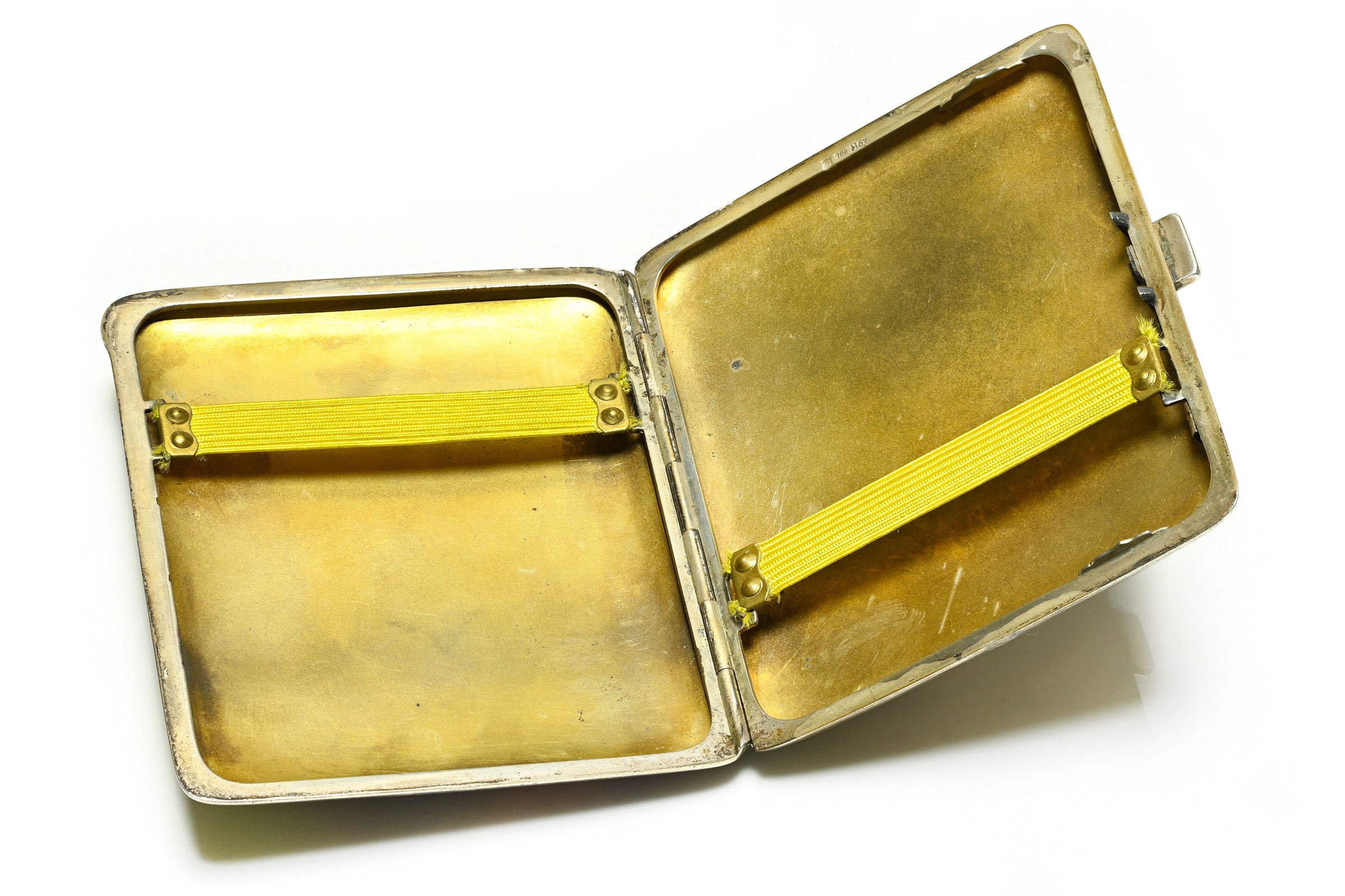 Antique Silver Enamel Case – Seaside Bathers, Early 20th Century