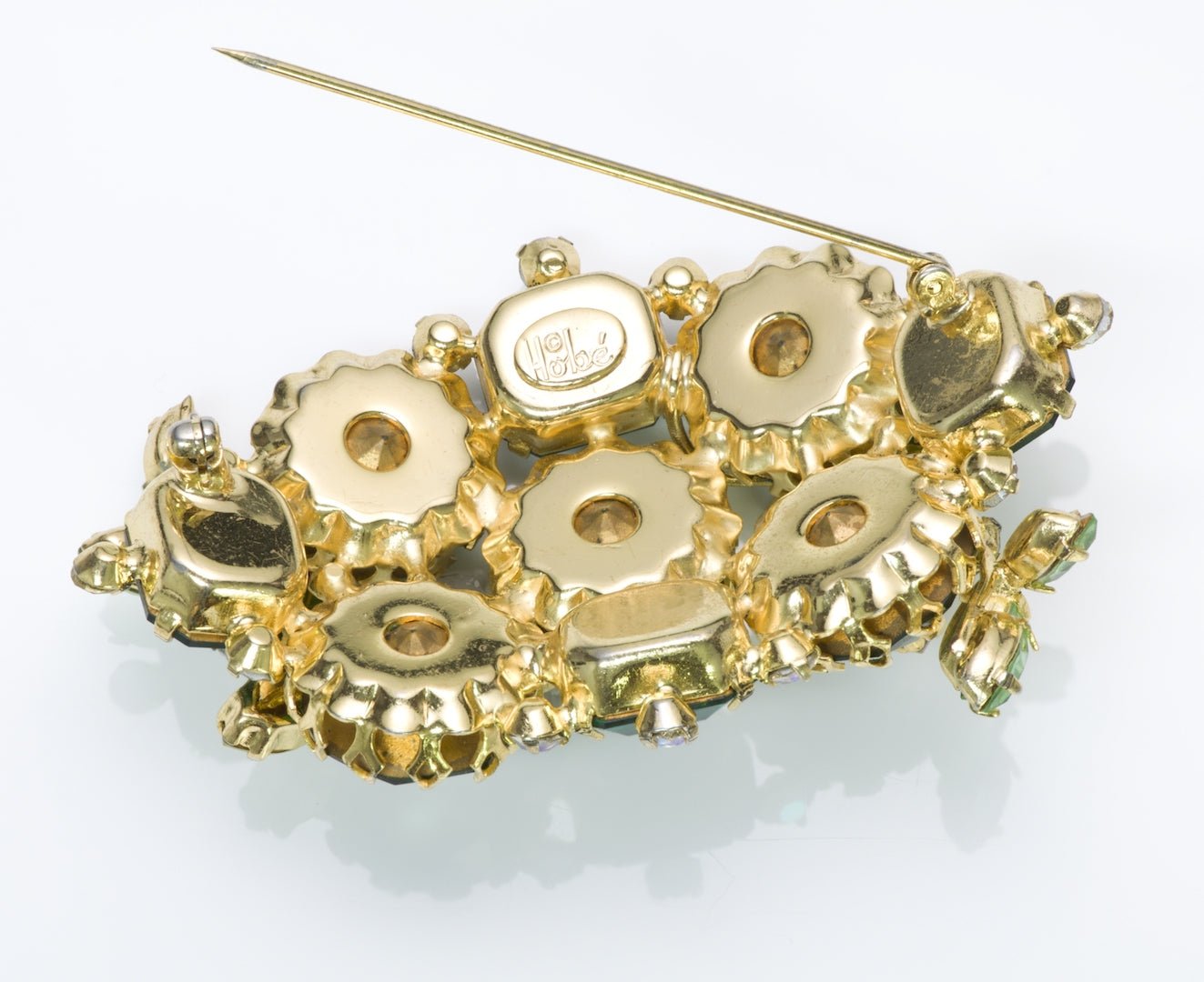 Hobé Green Crystal Brooch
