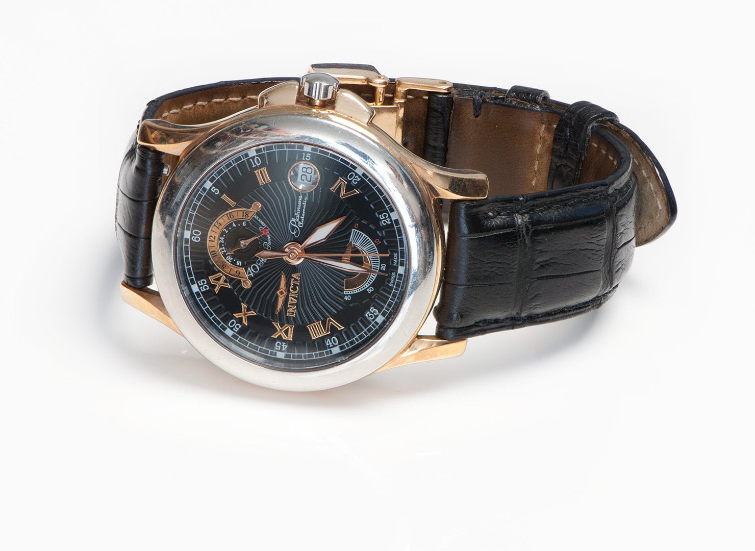 Invicta Limited Edition Power Reserve Platinum 18K Gold Automatic Watch