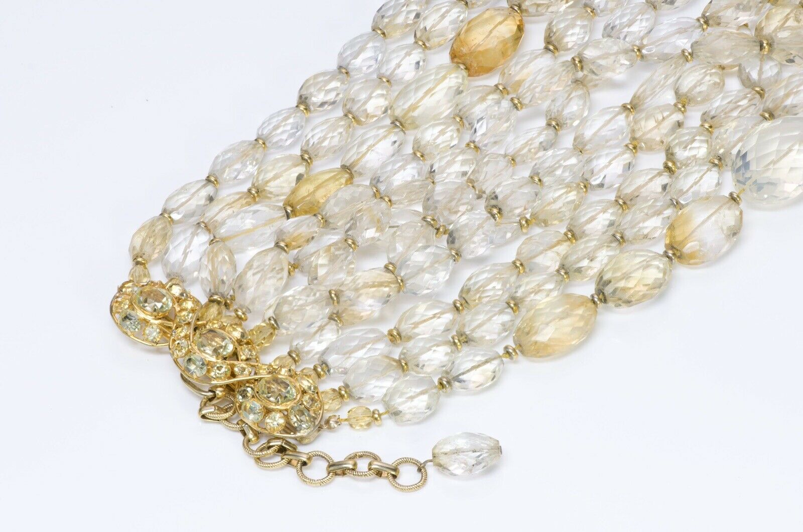 Iradj Moini Citrine Multi Strand Collar Necklace
