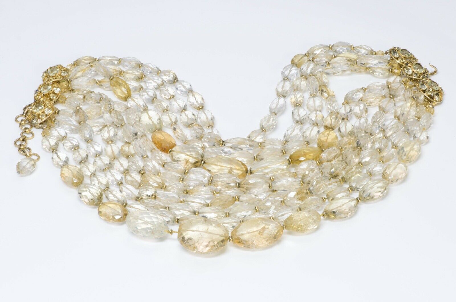 Iradj Moini Citrine Multi Strand Collar Necklace