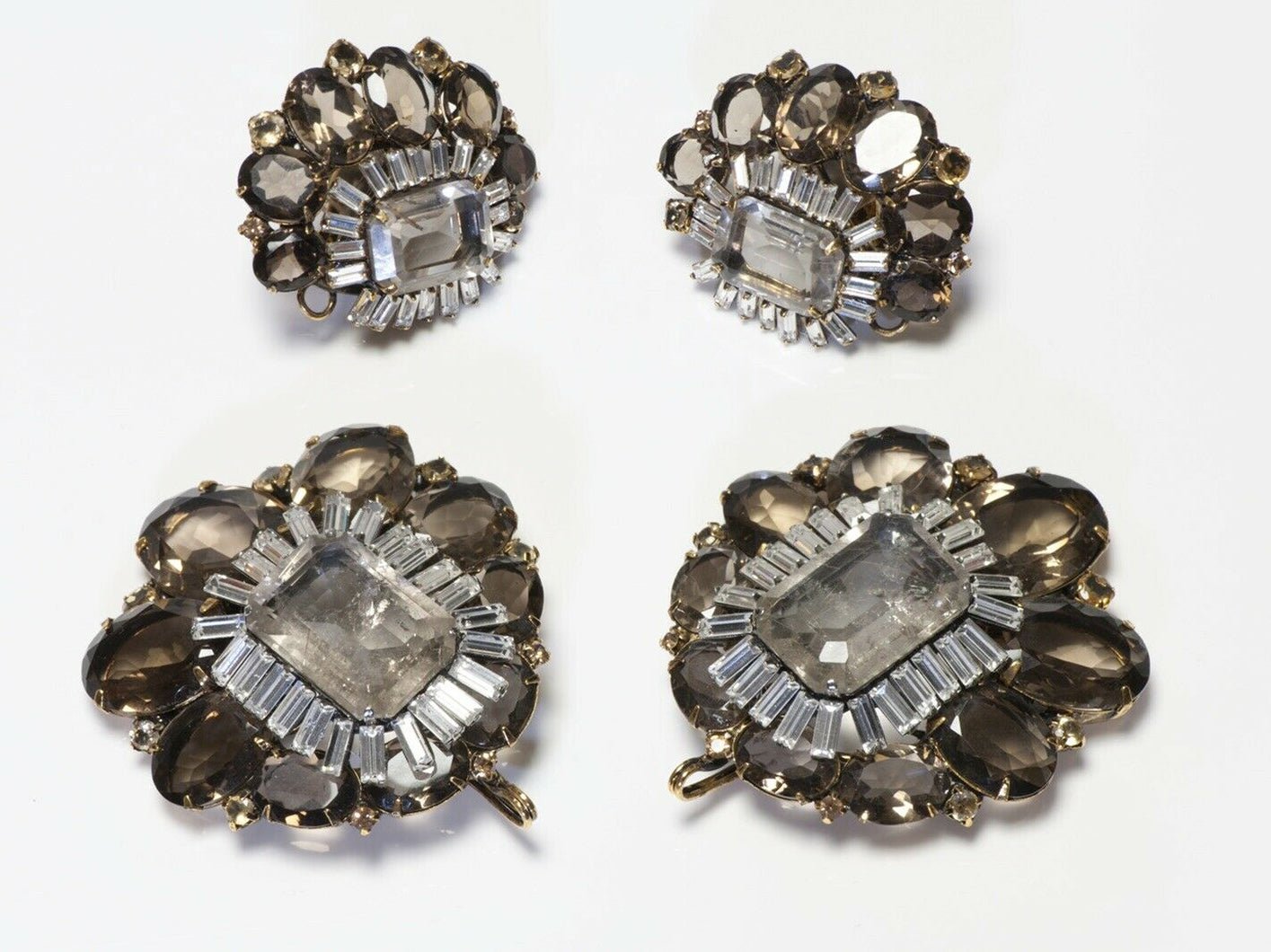 Iradj Moini Extra Long Citrine Quartz Flower Convertible Earrings