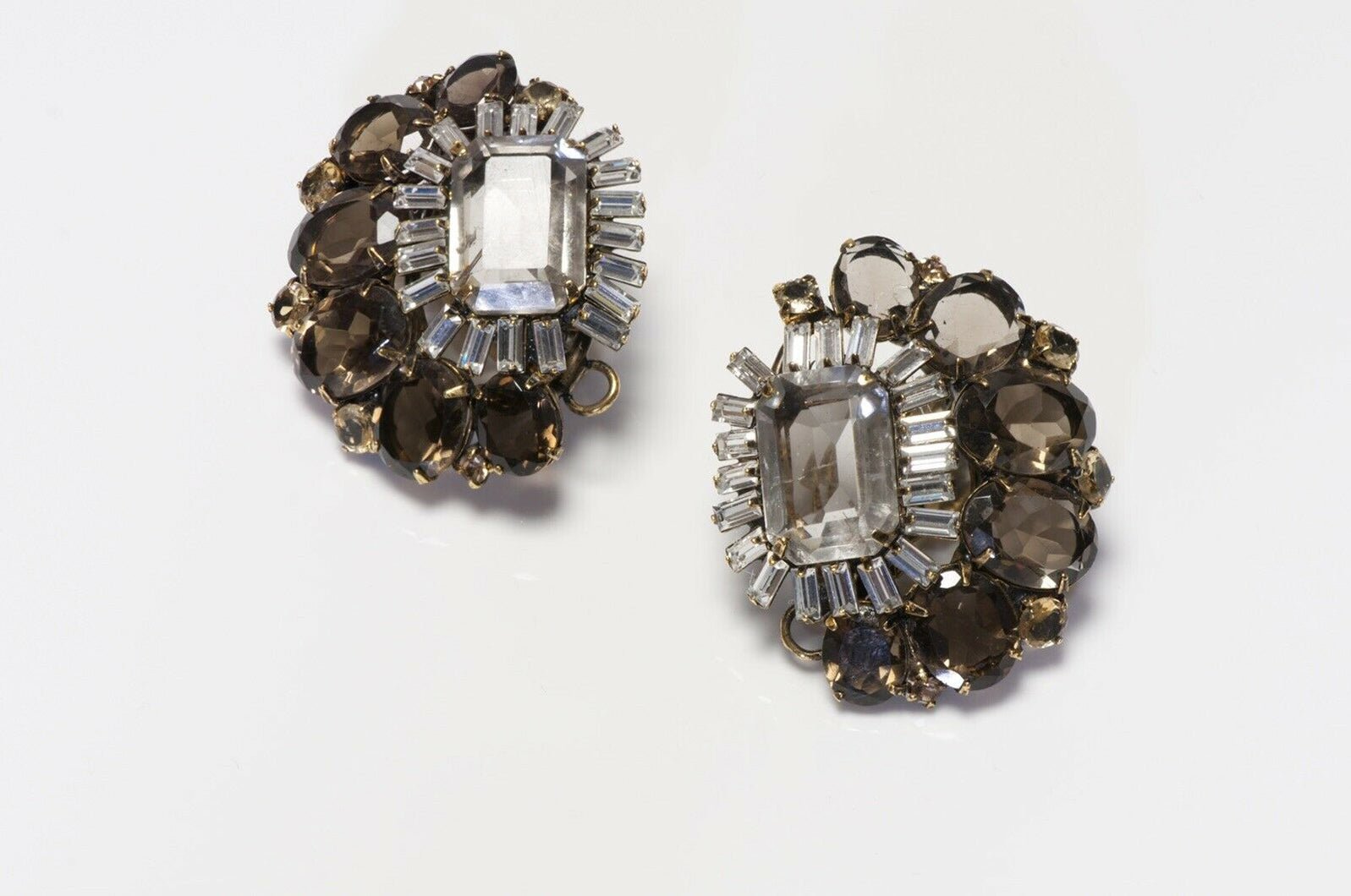 Iradj Moini Extra Long Citrine Quartz Flower Convertible Earrings