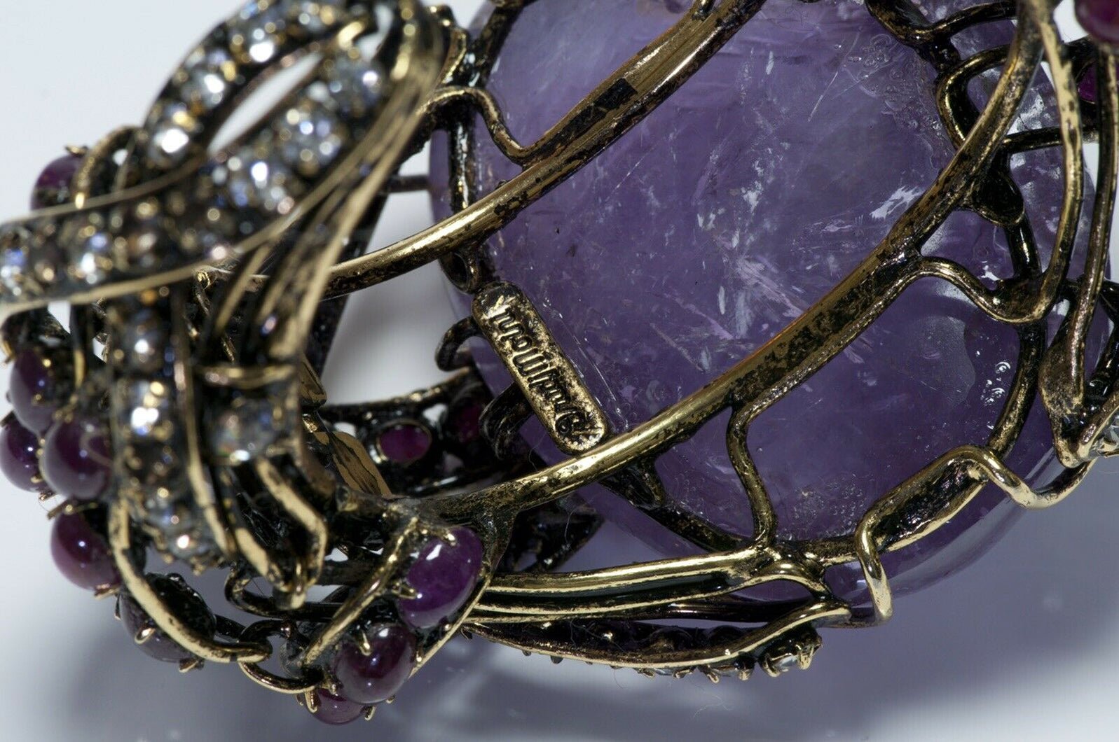 Iradj Moini Purple Amethyst Cabochon Cuff Bracelet
