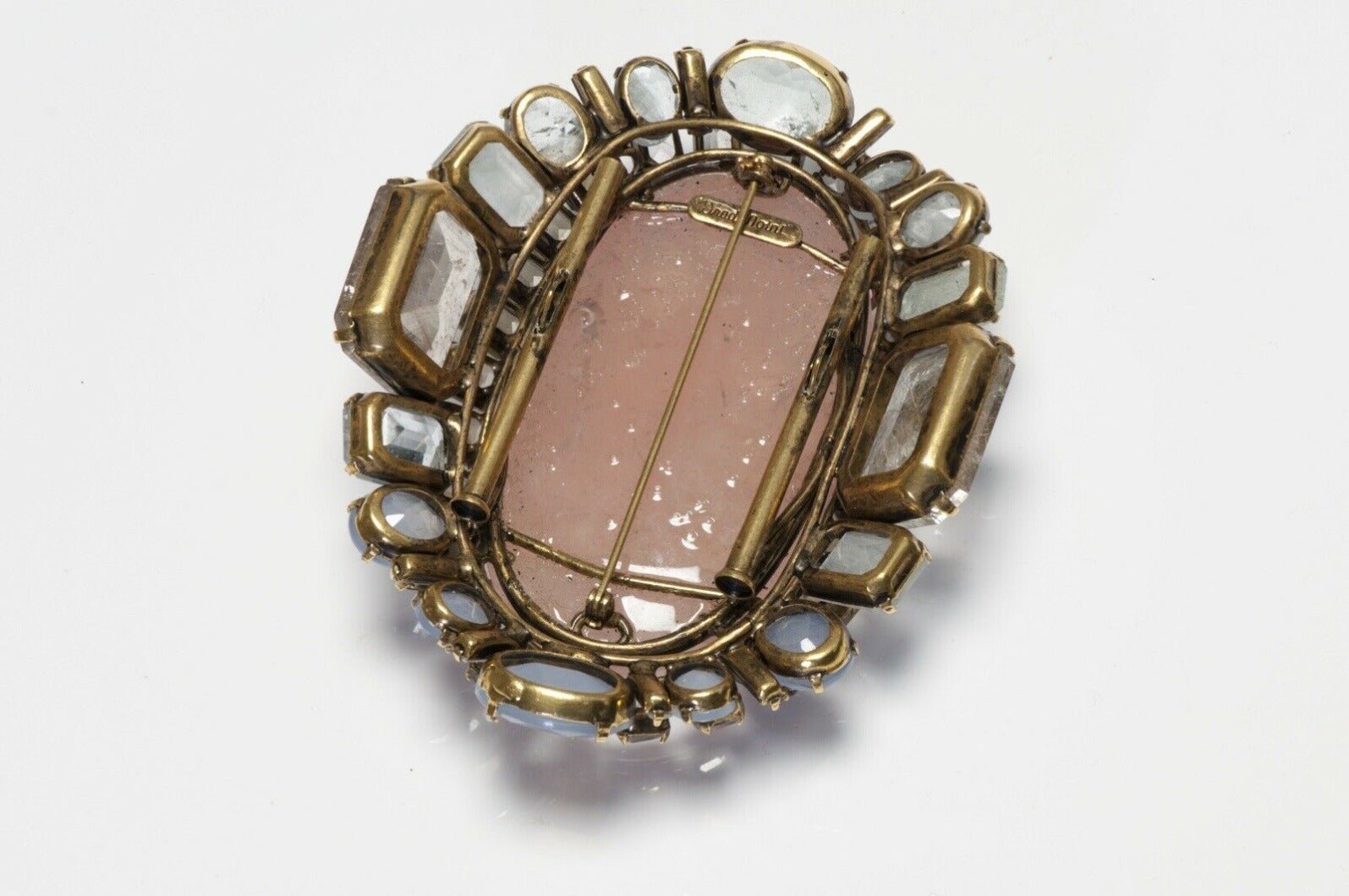 Iradj Moini Quartz Aquamarine Citrine Convertible Brooch Cuff Bracelet