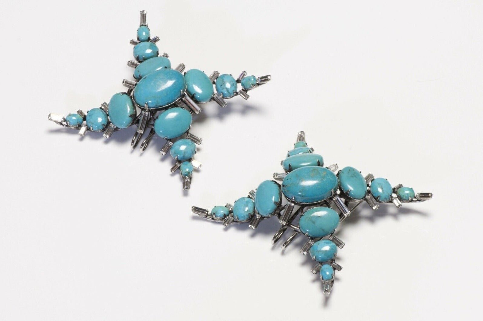 Iradj Moini Turquoise Amethyst Starfish Convertible 3 Brooch Collar Necklace