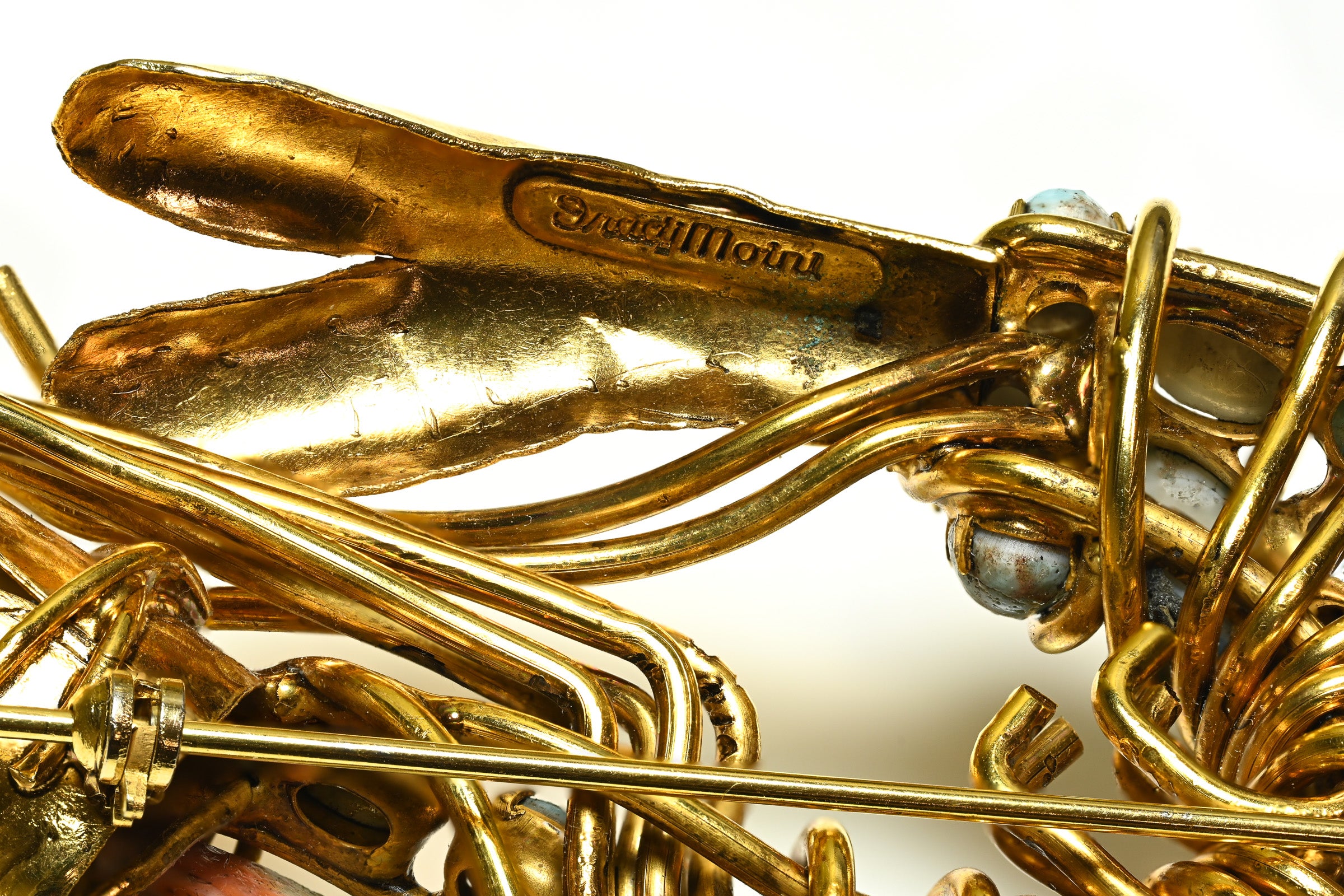 Iradj Moini Cabochon Large Crawfish Shrimp Brooch