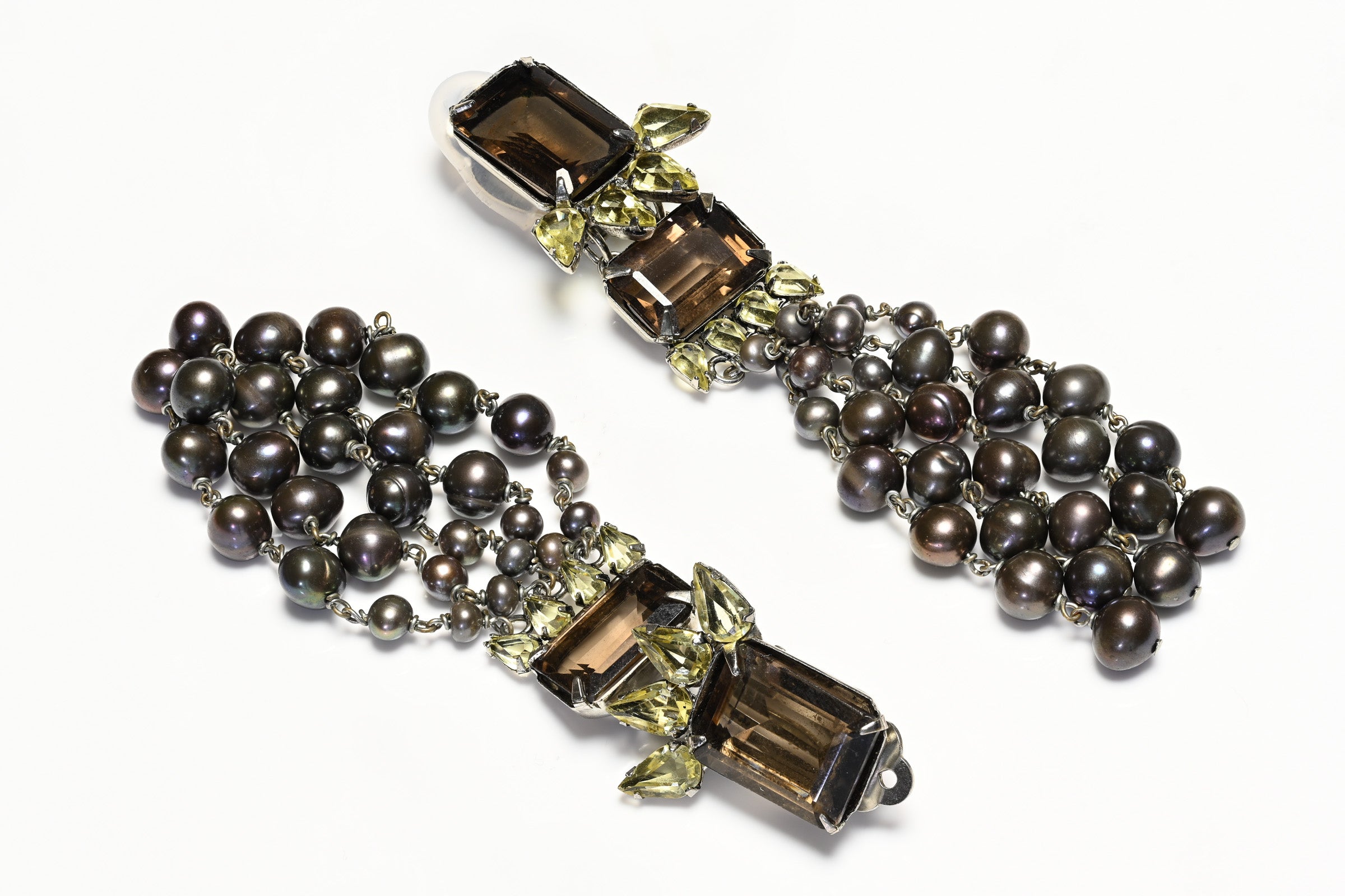 Iradj Moini Black Pearl Tassel Earrings