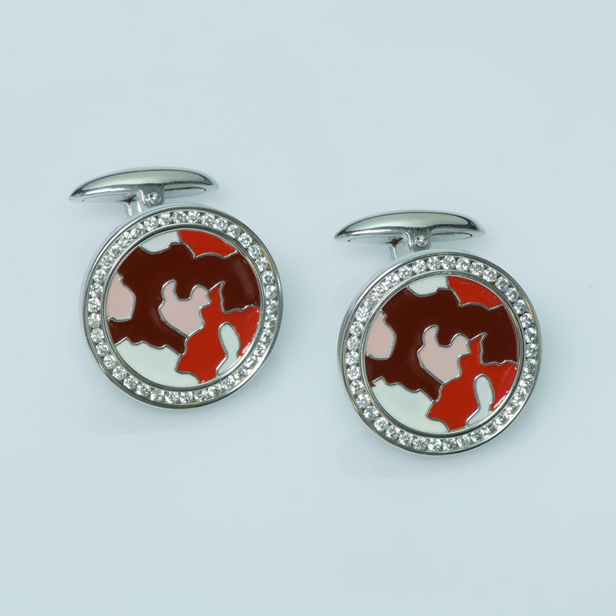 Jacob & Co Diamond Enamel Cufflinks