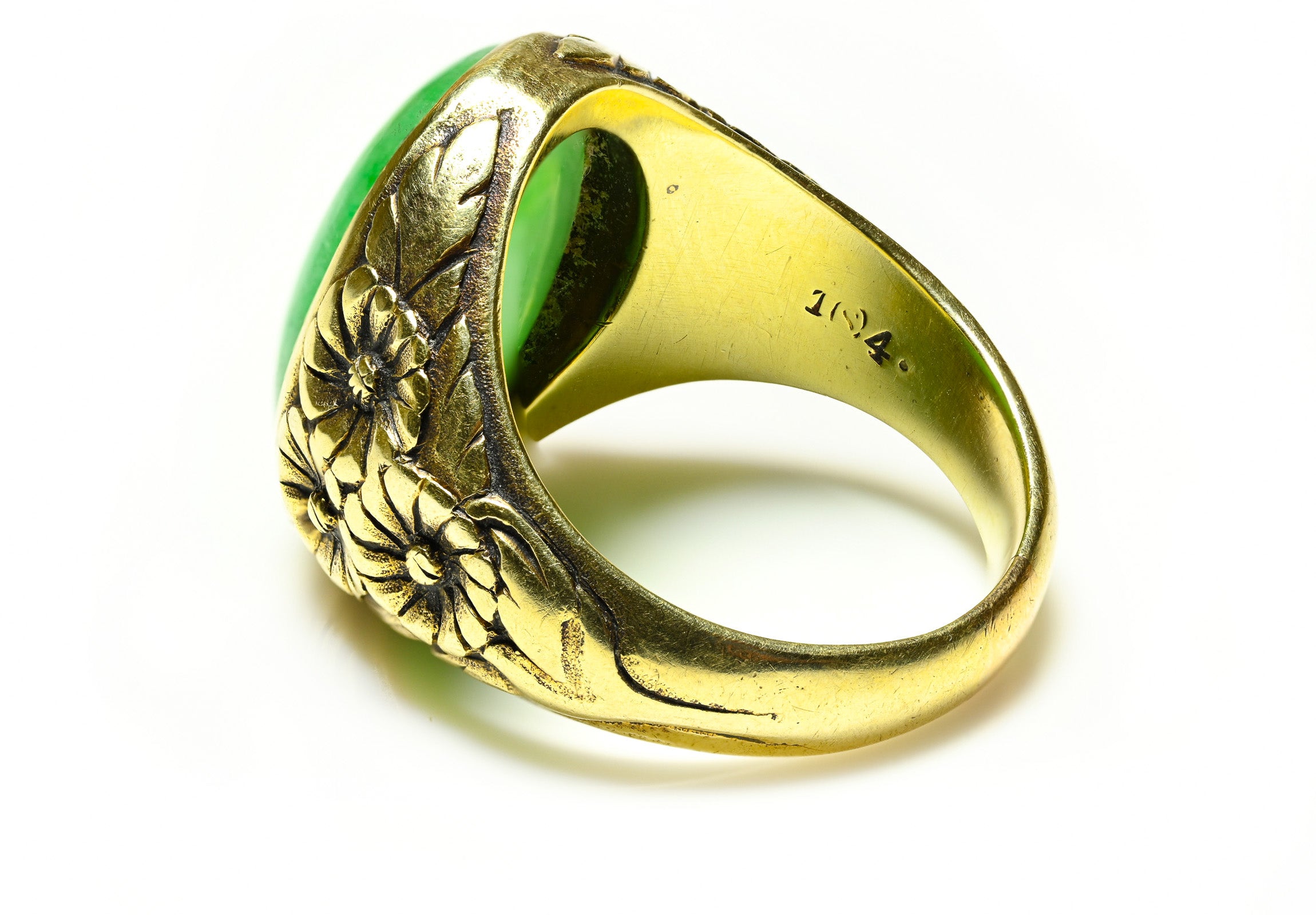 Antique Gold Jade Ring