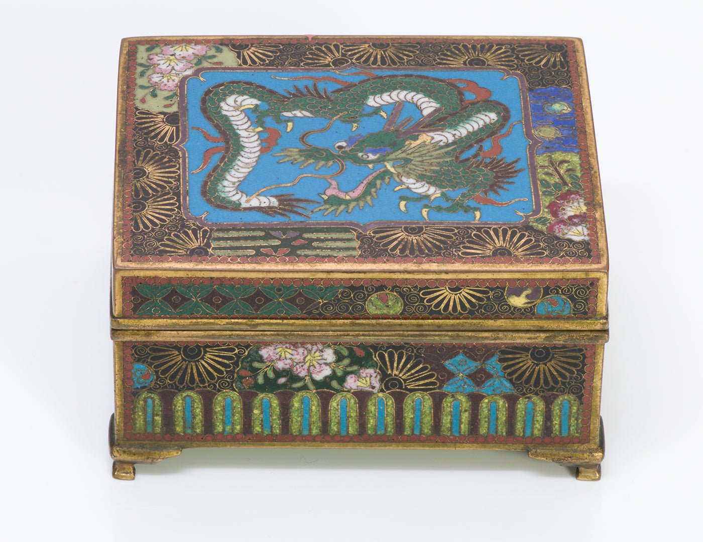 Japanese Cloisonne Dragon Box