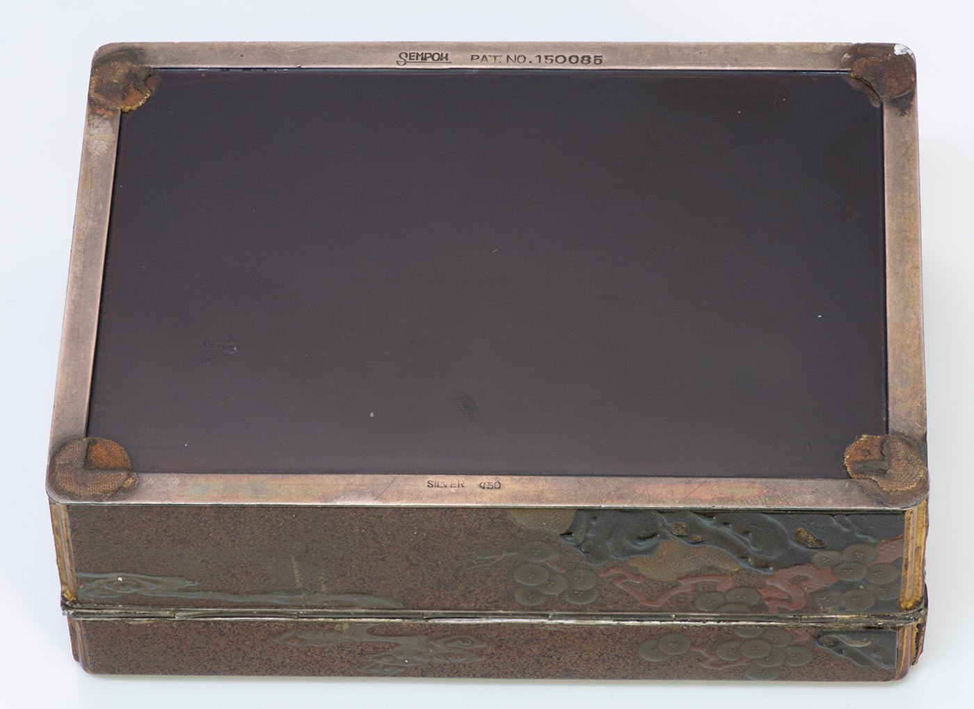 Japanese Silver Lacquer Sempoh Box