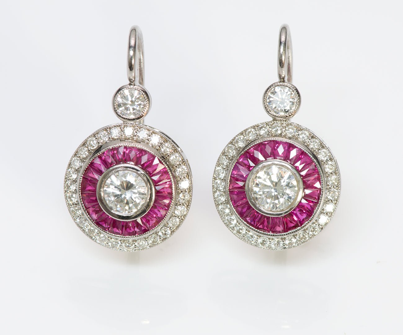 JCB Diamond Ruby White Gold Earrings