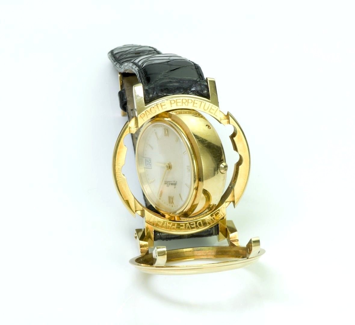 Jean d'Eve 18K Gold Pacte Perpetual Dual Reverse Watch