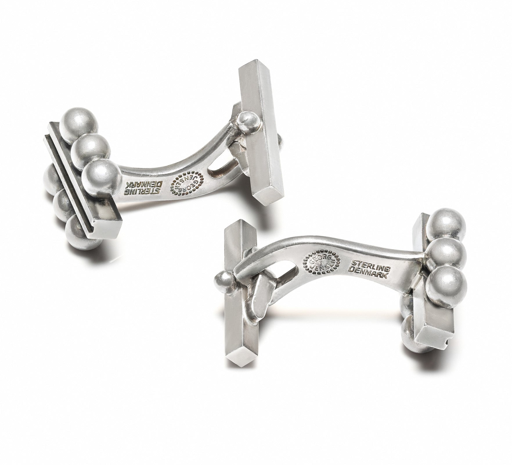 Georg Jensen Sterling Silver Cufflinks No. 61B By Harald Nielsen