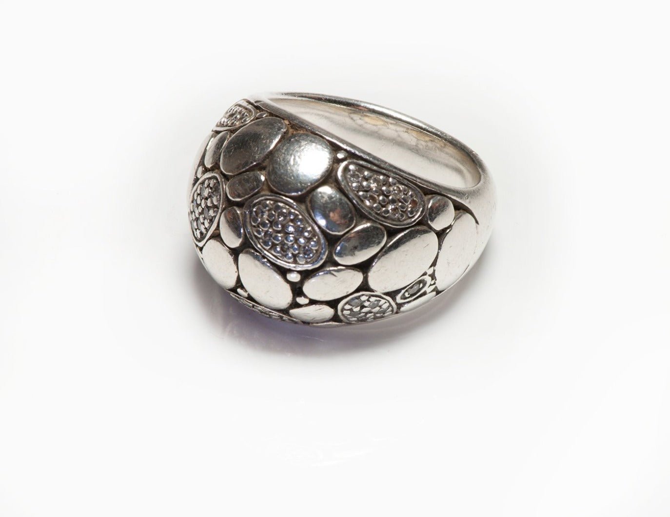John Hardy Sterling Silver 18K Gold Kali Pebble Ring