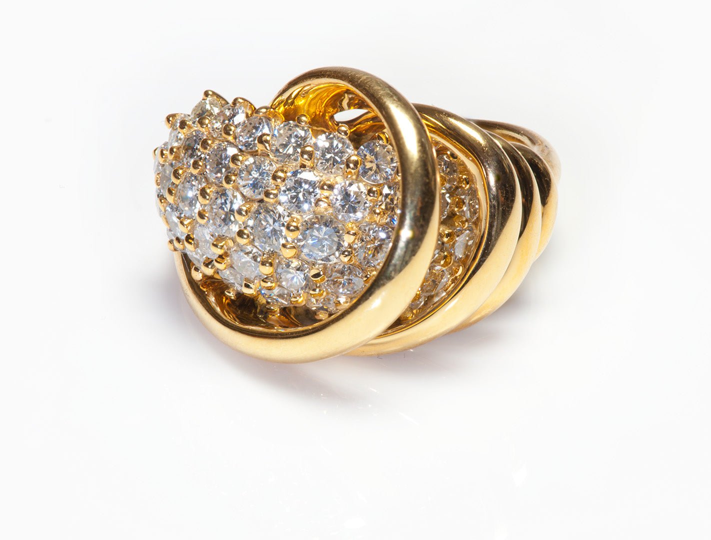 Jose Hess Spiral Gold Diamond Ring