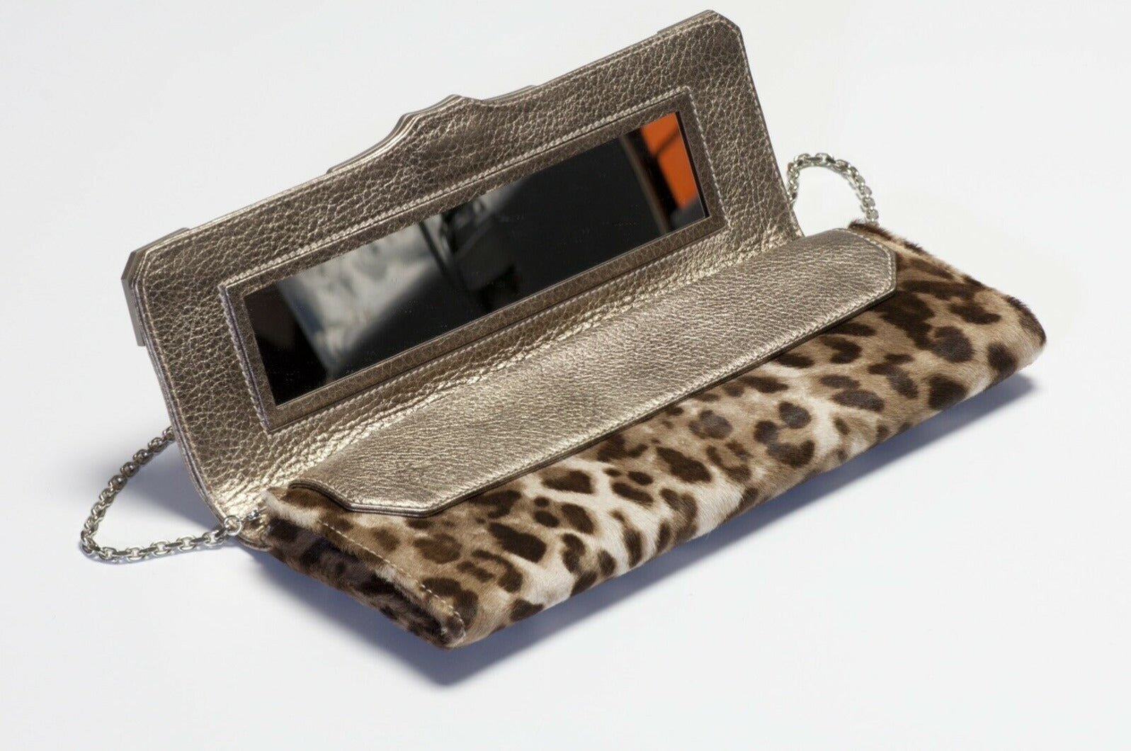 Judith Leiber Brown Leather Crystal Clutch Bag