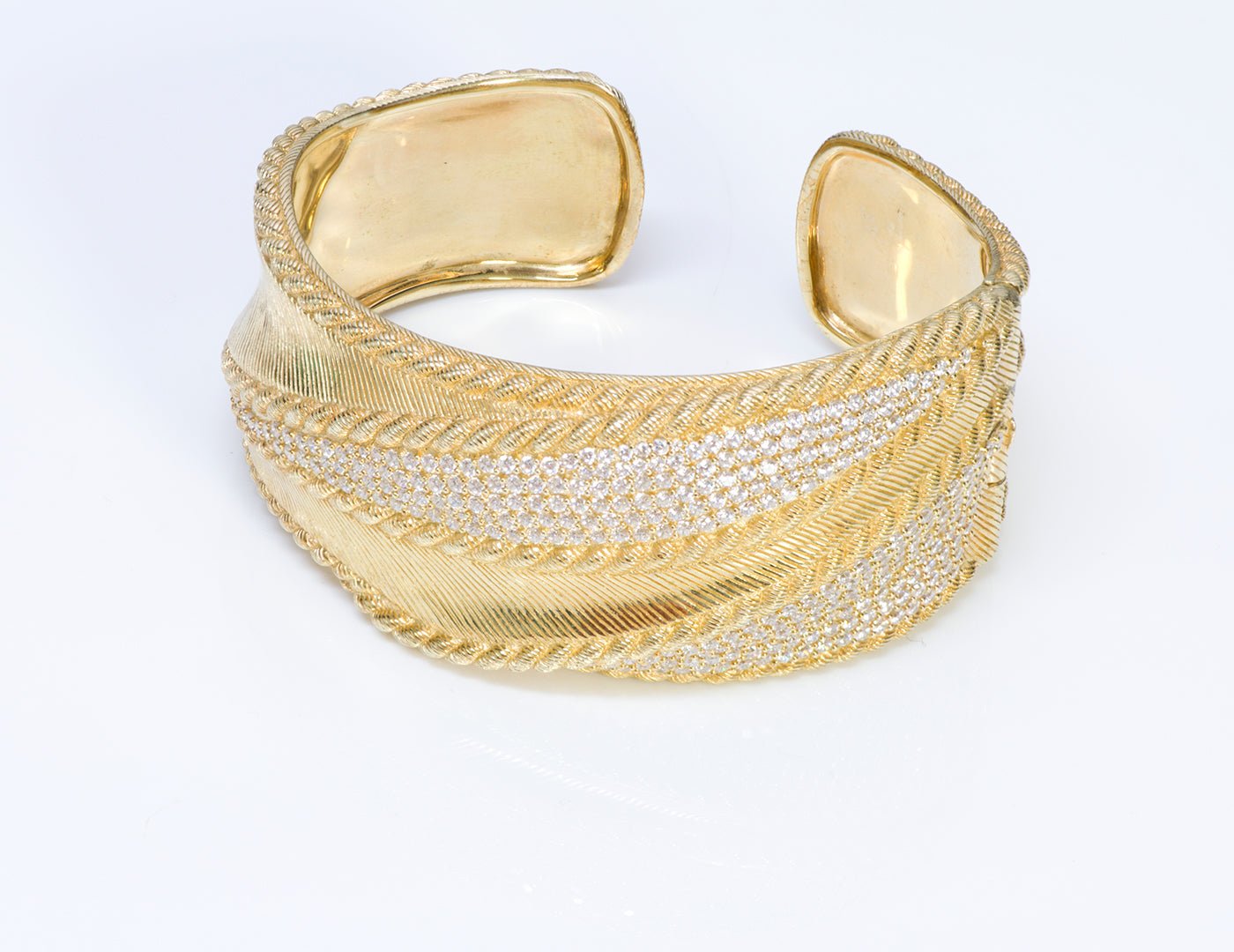 Judith Ripka Gilt Sterling Cubic Zirconia Cuff Bracelet