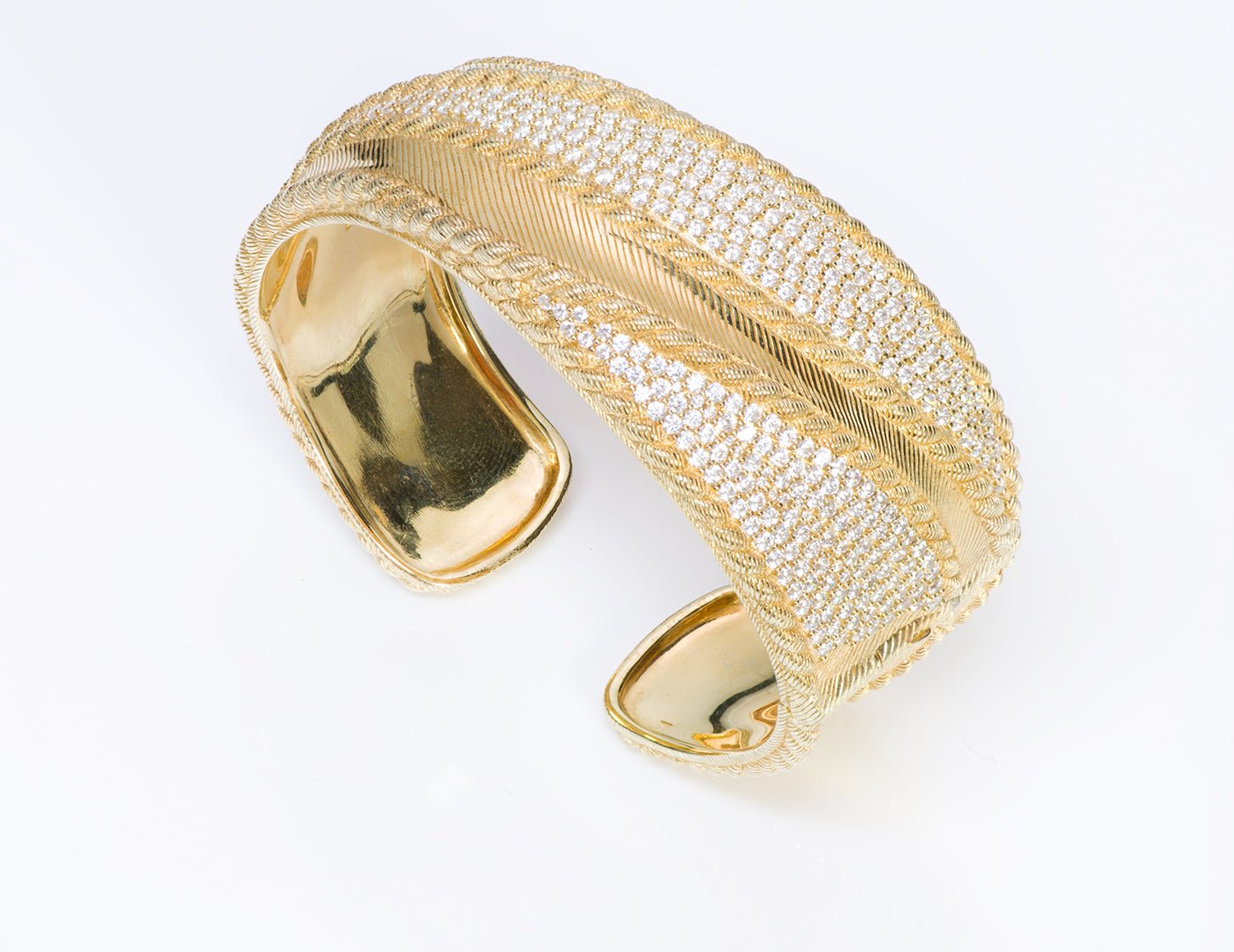 Judith Ripka Gilt Sterling Cubic Zirconia Cuff Bracelet