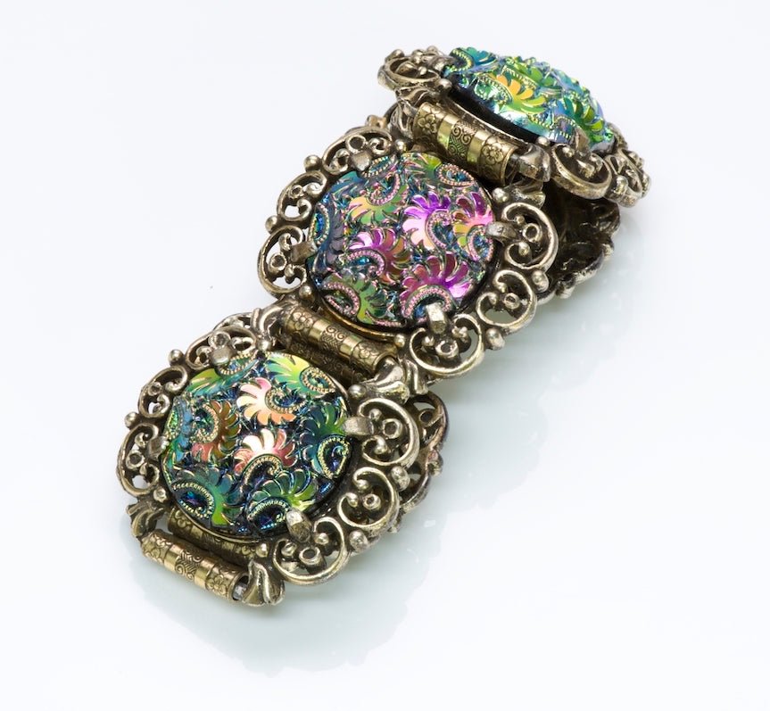 Judy Lee Carved Iridescent Bracelet
